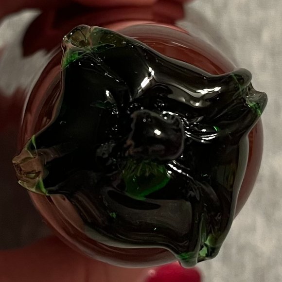 Art Glass Hand Blown Murano Style Purple Eggplant - Picture 10 of 11